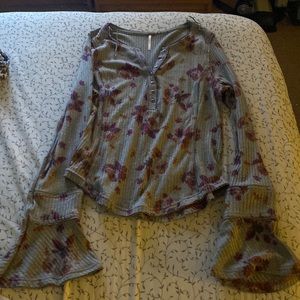 Free People Floral Long Sleeve
